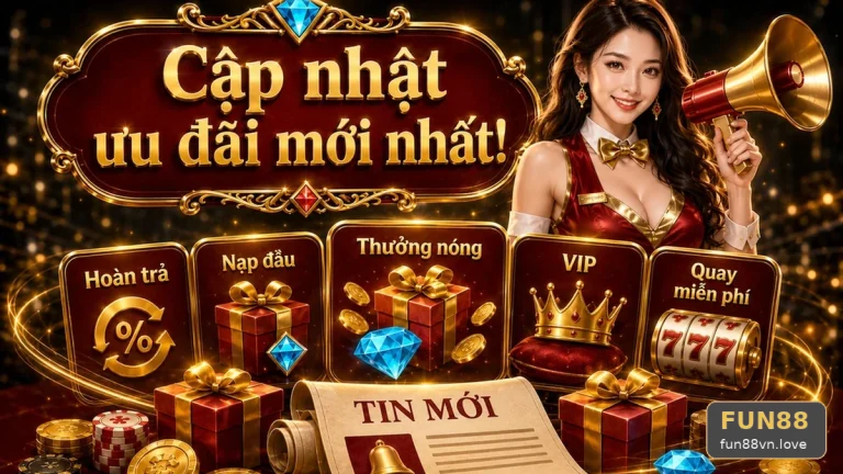 Khuyến Mãi FUN88 Tại fun88vn.love: Đọc Chi Tiết Giao Diện Tin Mới, Ưu Đãi Và Điều Kiện Nhận Thưởng – Góc Tiếp Cận Thân Thiện Nhắc Bạn Đọc Kỹ Điều Kiện Doanh Thu Trước Khi Nhận Ưu Đãi