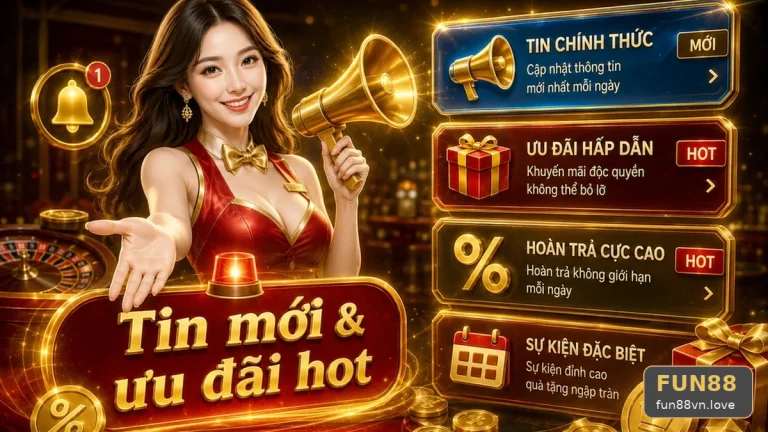 Khuyến Mãi FUN88 Tại fun88vn.love: Đọc Chi Tiết Giao Diện Tin Mới Và Ưu Đãi – Góc Tiếp Cận Thân Thiện Đánh Giá Ưu Đãi Cho Người Mới Bằng Tiêu Chí Minh Bạch