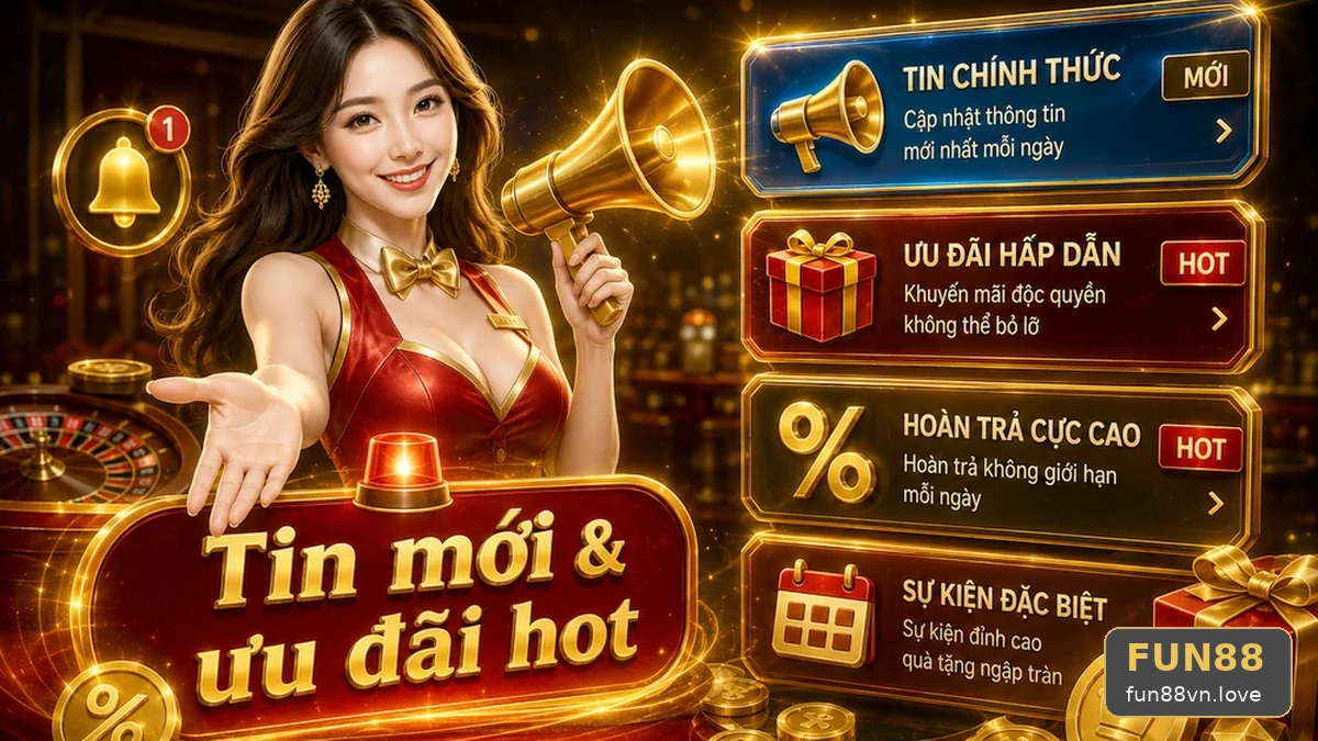Khuyến Mãi FUN88 Tại fun88vn.love: Đọc Chi Tiết Giao Diện Tin Mới Và Ưu Đãi – Góc Tiếp Cận Thân Thiện Đánh Giá Ưu Đãi Cho Người Mới Bằng Tiêu Chí Minh Bạch